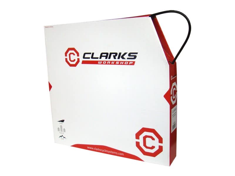 CLARKS SP4 pavarų troselio šarvas su teflonu, sidabro spalvos, 4 mm × 30 m dėžė