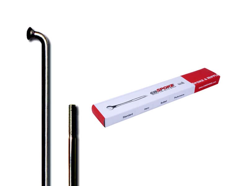 CNSPOKE STD14 2,0-2,0-2,0 nerūdijančiojo plieno stipinai, 284 mm, juodi, su nipeliais, 144 vnt.