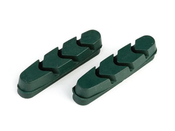 Wkładki klocków hamulcowych CLARKS CP221 dla Shimano/Campagnolo, 52mm, Do obręczy ceramicznych, Szosa, Zielone (DWZ)