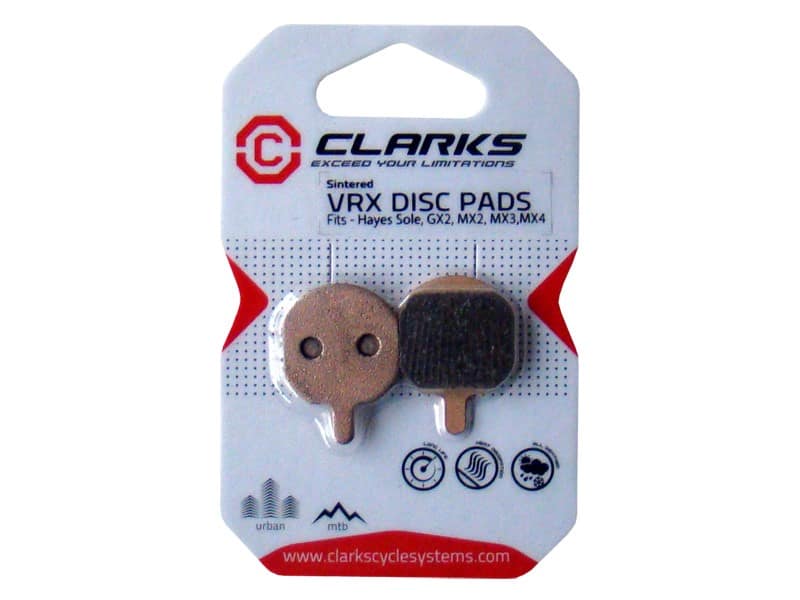 Okładziny hamulcowe CLARKS VRX828 Metaliczne, Dla HAYES (Sole, GX 2, MX1, MX2, MX3, MX4) (NEW)