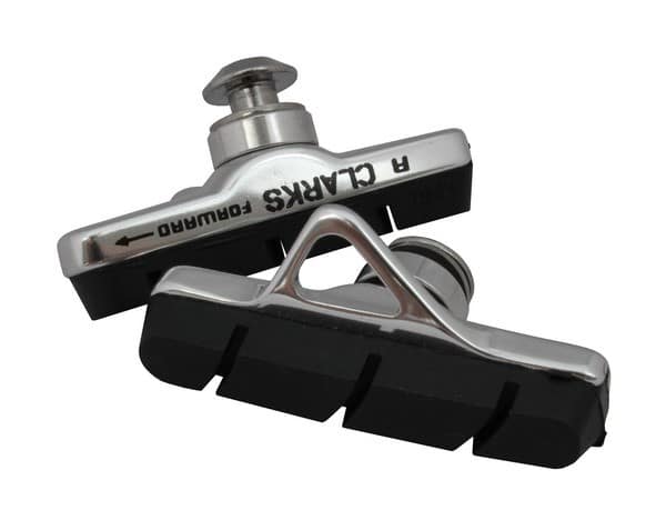 Klocki hamulcowe V-brake CLARKS CPS461 ELITE ROAD PADS, Dla Shimano/Sram/Tektro/Campagnolo, 55mm, Warunki Suche, Szosa, Obudowa srebrna (NEW)