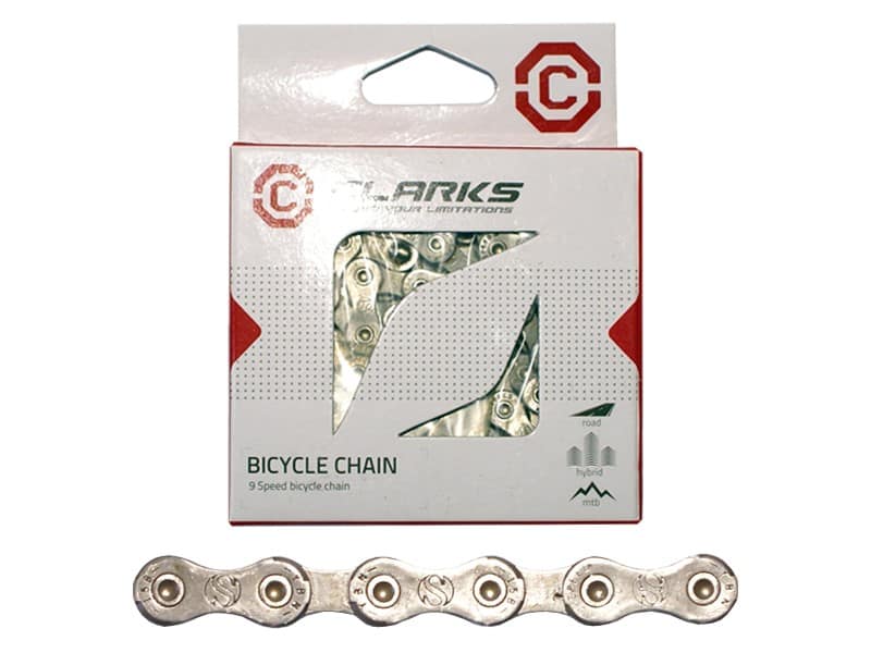 Łańcuch rowerowy CLARKS C9, 9-rzędowy, 116 ogniw + Spinka, 1/2"x11/128" (NEW)