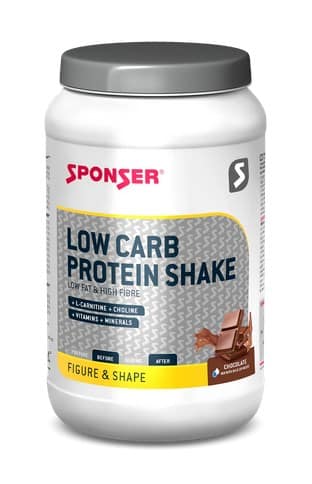 Mažai angliavandenių turintis baltymų kokteilis SPONSER PROTEIN SHAKE LOW CARB Šokoladinis skardinė 550g (NAUJIENA).