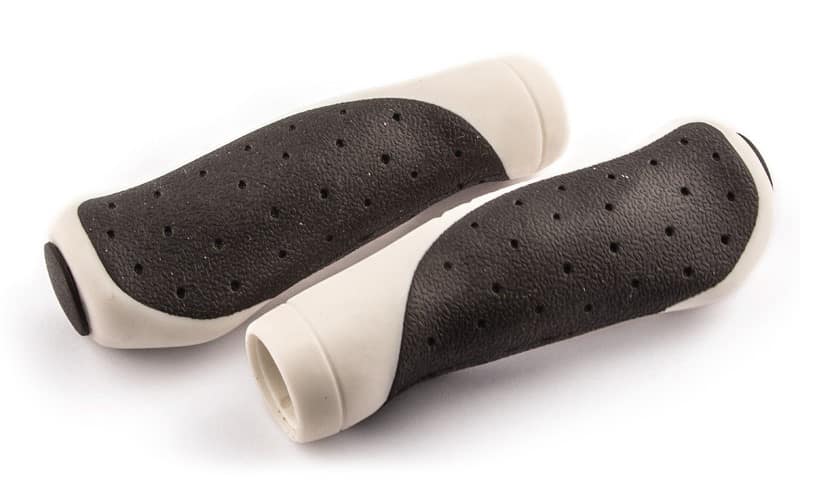 Chwyty kierownicy CLARKS CL-302, Comfort 130mm, Gumowo-Neoprenowe, Biało-czarne (DWZ)