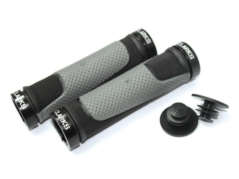 Chwyty kierownicy CLARKS CLO-G308, Double Lock-On 130mm, Czarno-grafitowe (DWZ)