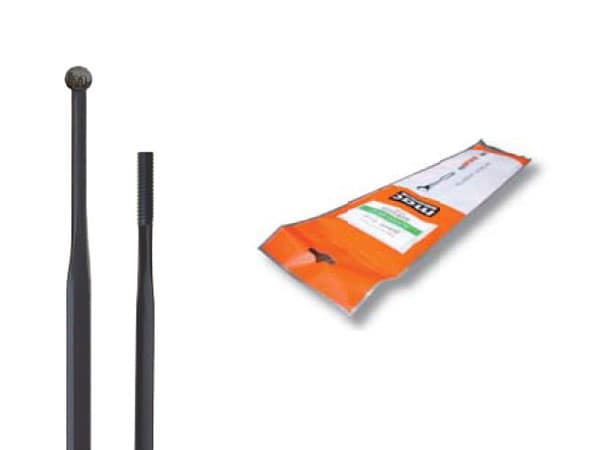 CNSPOKE AERO494 2,0-1,2*3,0-2,0 nerūdijančiojo plieno stipinai, 294 mm, juodi, 36 vnt.