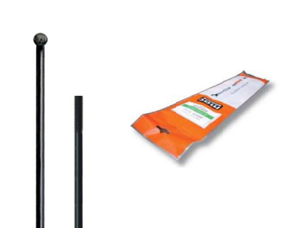 CNSPOKE MAC14 2,0-2,0-2,0 nerūdijančiojo plieno stipinai, 264 mm, juodi, 72 vnt.
