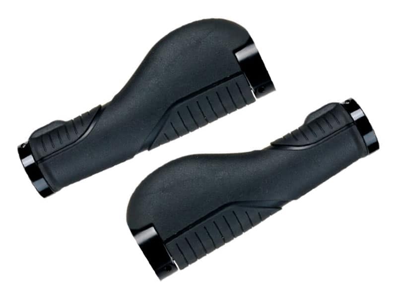 Chwyty kierownicy CLARKS CE-212, Ergonomiczne 130mm, 2x Pierścień blokujący Lock-On, Czarne (NEW)