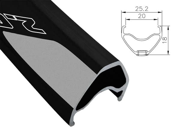 Obręcz mtb ALEXRIMS EVO 2.0, H. tarczowy, Stożek 18mm, 27.5" 584x20, 32 otwory, Kapslowana, Czarna, Waga 390g (DWZ)