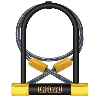 Zapięcie rowerowe ONGUARD BULLDOG DT 8012 U-LOCK + CABLE - ⌀13mm, Wymiary: 115mm x 230mm, 5x Kluczy z kodem + LINKA 10mm x 120cm (NEW)