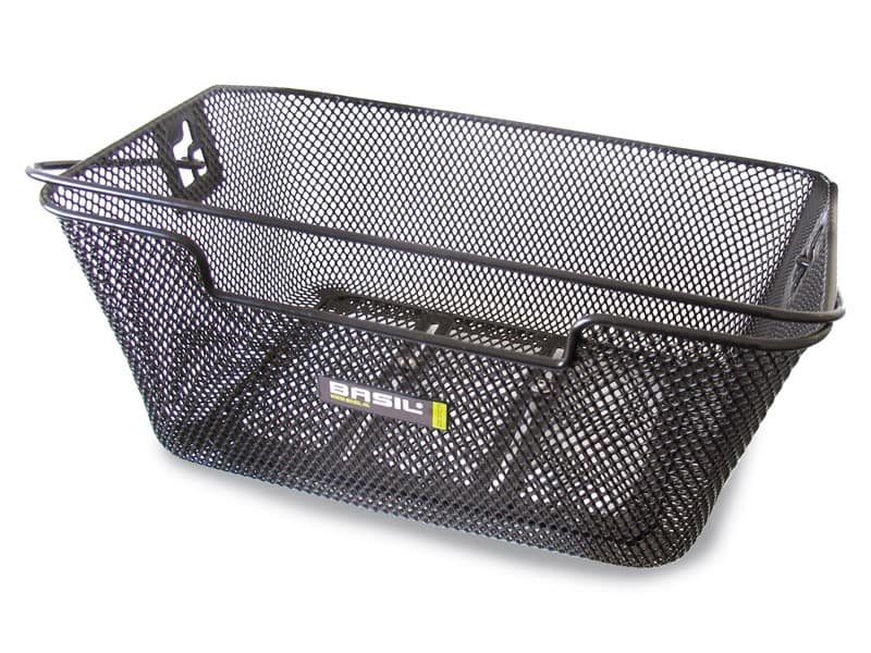 Kosz tylny na bagażnik  BASIL CAPRI FLEX + haczyki mocujące Bottom hooks, stalowy czarny (NEW)