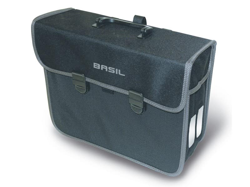 Sakwa pojedyncza BASIL MALAGA 13L, mocowanie na haki Hook-On System, wodoodporna czarna (WYPRZEDAŻ -50%)