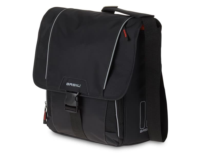 Sakwa pojedyncza BASIL SPORT DESIGN COMMUTER BAG 18L, tablet/notebook, Hook On System, wodoodporna black (WYPRZEDAŻ -50%)