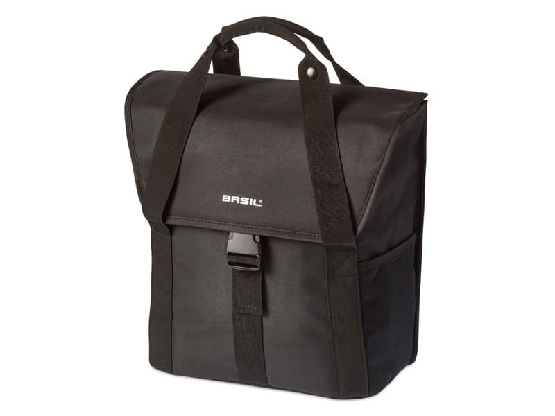 Sakwa pojedyncza BASIL GO SINGLE BAG 16L, Hook On System, solid black (NEW).
