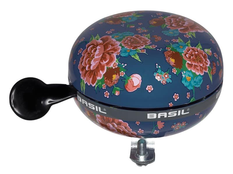 Dviračio skambutis BASIL BIG BELL BLOOM 80mm, indigo blue (NAUJIENA)