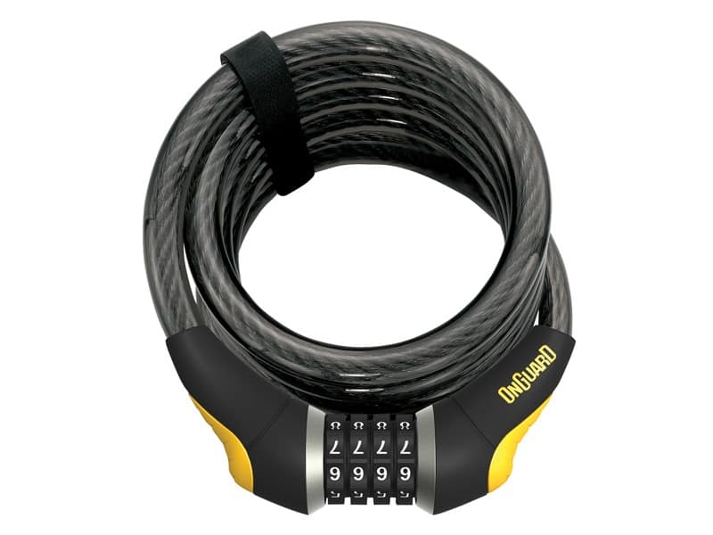 Zapięcie rowerowe ONGUARD DOBERMAN 8030 LINKA SPIRALNA + SZYFR, Wymiary: 185cm x 15mm (NEW)