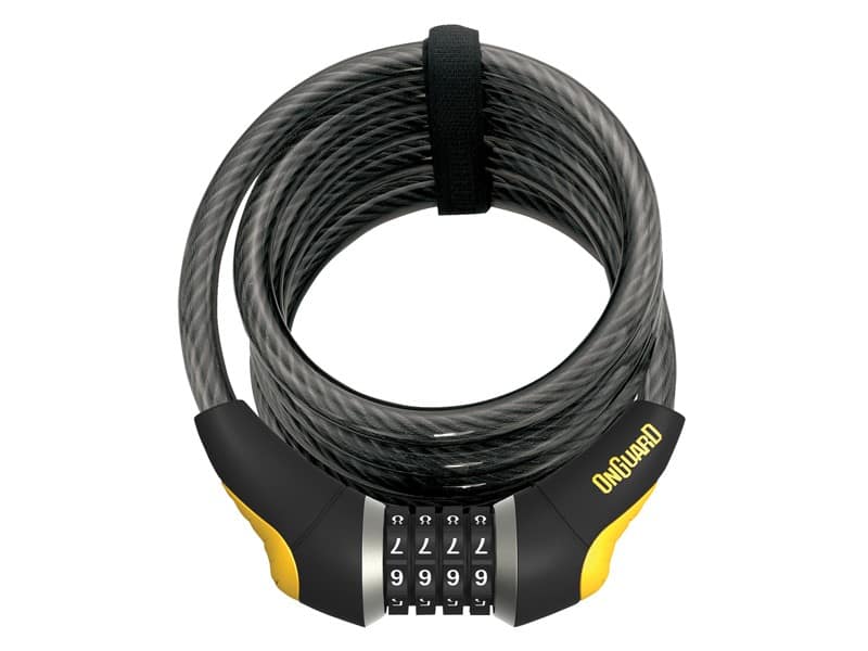 Zapięcie rowerowe ONGUARD DOBERMAN 8031L LINKA SPIRALNA + SZYFR, Wymiary: 240cm x 12mm (NEW)