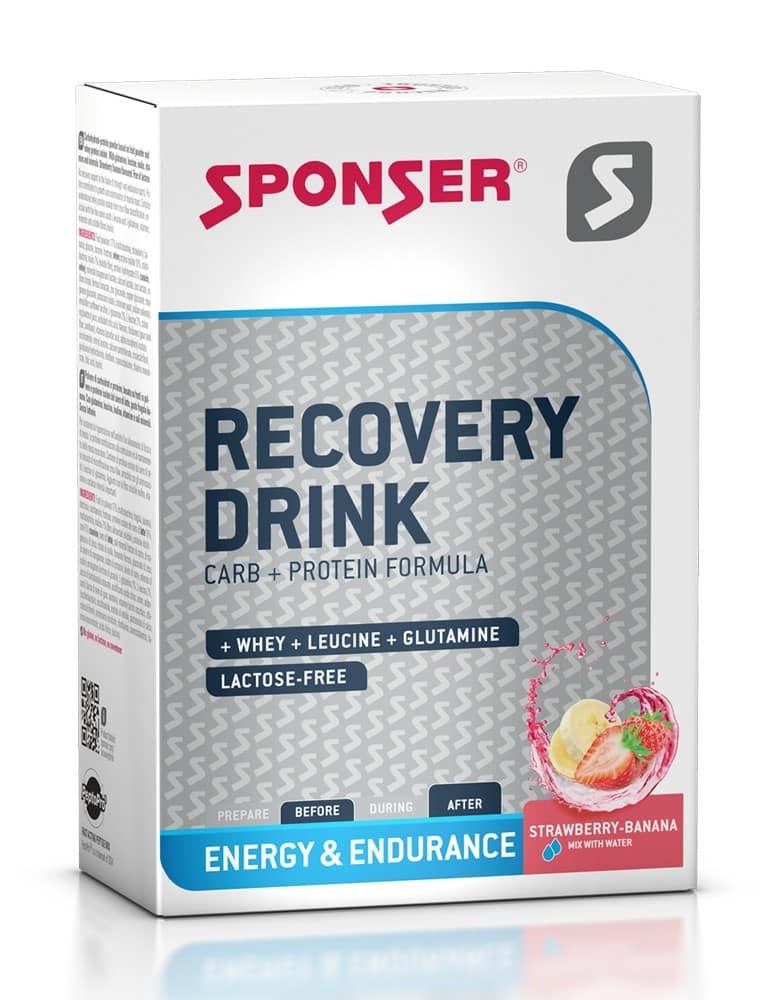 Napój SPONSER RECOVERY DRINK truskawkowo-bananowy pudełko (20 saszetek x 60g) (NEW)