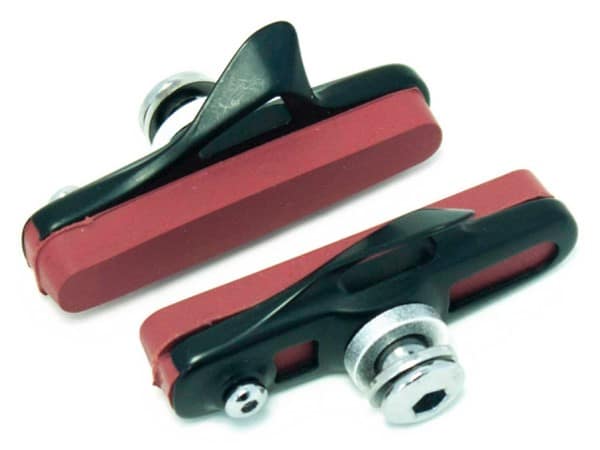 Klocki hamulcowe V-brake CLARKS CPS473-CARB ROAD, Dla Shimano, 55 mm, Szosa, Do obręczy karbonowych, Czerwone (DWZ)