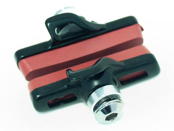 Klocki hamulcowe V-brake CLARKS CPS474-CARB ROAD, Dla Campagnolo, 55mm, Szosa, Do obręczy karbonowych, Czerwone (DWZ)