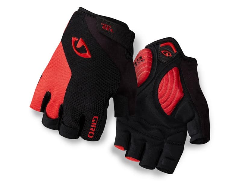 Rękawiczki męskie GIRO STRADEDURE SGEL krótki palec black bright red roz. M (obwód dłoni 203-229 mm / dł. dłoni 181-188 mm) (NEW 2025)