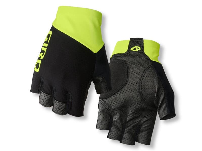 Rękawiczki męskie GIRO ZERO CS krótki palec black highlight yellow roz. XXL (obwód dłoni od 267 mm / dł. dłoni od 211 mm) (WYPRZEDAŻ -50%)