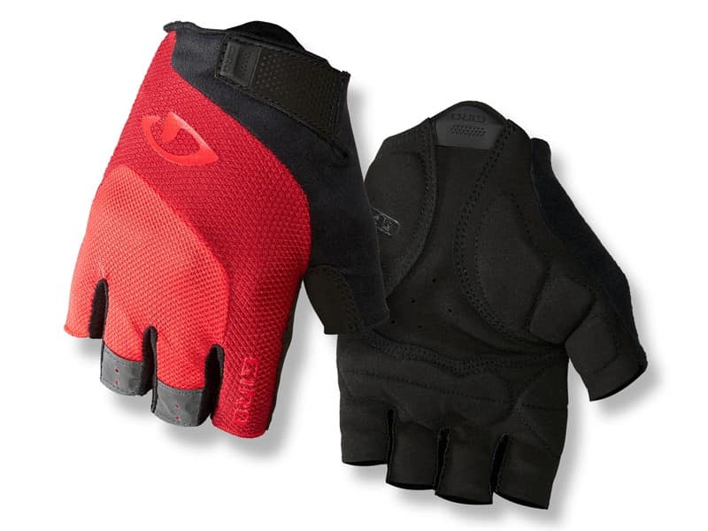 Rękawiczki męskie GIRO BRAVO GEL krótki palec bright red roz. XXL (obwód dłoni od 267 mm / dł. dłoni od 211 mm) (WYPRZEDAŻ -50%)