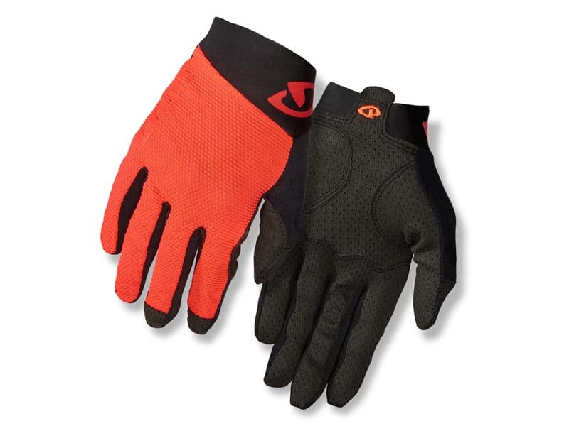 Rękawiczki męskie GIRO RIVET II długi palec vermillion black roz. XXL (obwód dłoni od 267 mm / dł. dłoni od 211 mm) (WYPRZEDAŻ -70%)