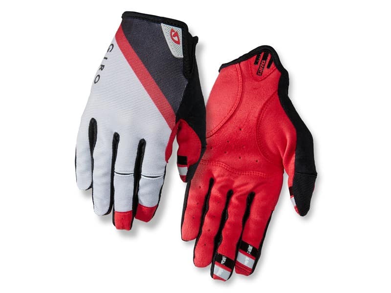 Rękawiczki męskie GIRO DND długi palec grey dark red black roz. S (obwód dłoni 178-203 mm / dł. dłoni 175-180 mm) (WYPRZEDAŻ -50%)
