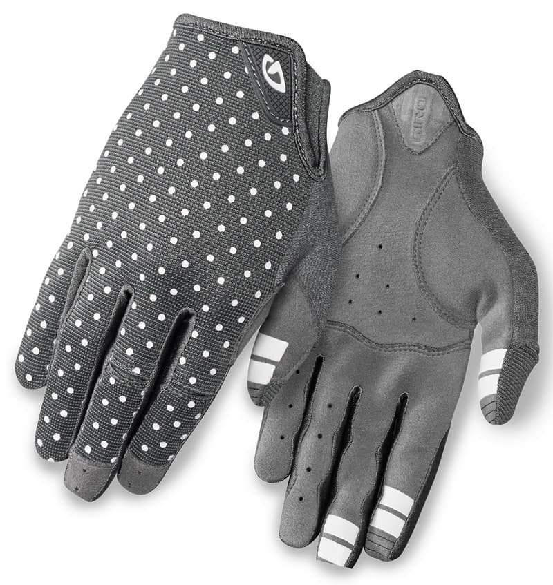 Rękawiczki damskie GIRO LA DND długi palec dark shadow white dots roz. L (obwód dłoni 190-204 mm / dł. dłoni 185-195 mm) (NEW 2025)