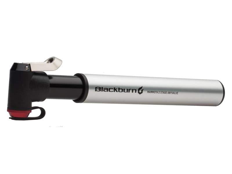 Pompka ręczna BLACKBURN MAMMOTH 2 STAGE ANYVALVE HP HV 120psi srebrna (NEW).