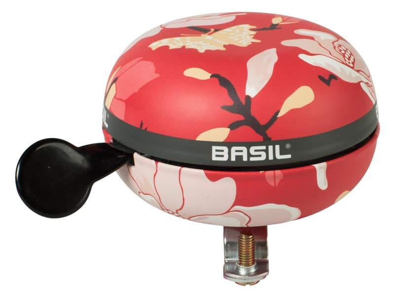 Dzwonek rowerowy BASIL BIG BELL MAGNOLIA 80mm, poppy red (WYPRZEDAŻ -50%)