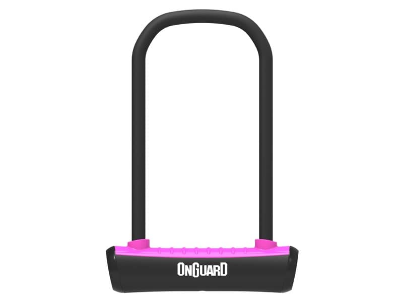 Zapięcie rowerowe ONGUARD NEON 8153PN U-LOCK - ⌀ 11mm, Wymiary:115mm 230mm - uchwyt + 2x Klucze Różowe (NEW)