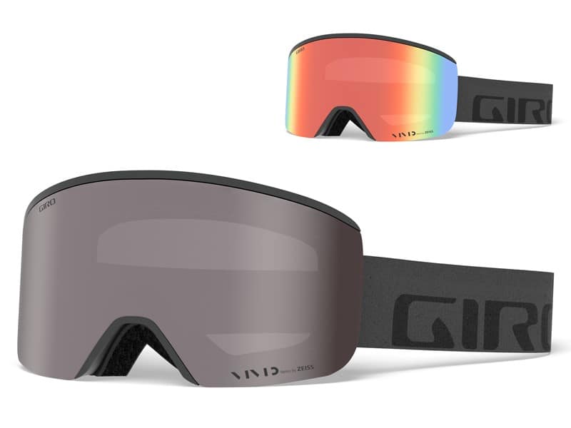 Gogle zimowe GIRO AXIS GREY WORDMARK (OTG) (Cylindryczne) (szyba VIVID ONYX 08-18% VLT S3 + VIVID INFRARED 58% S1) (NEW 2023/2024)