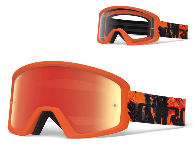 Gogle GIRO TAZZ MTB lava (Szyba kolorowa AMBER xx% S3 + Szyba Przeźroczysta 99% S0) mocowanie pod zrywki (DWZ) (WYPRZEDAŻ -50%)