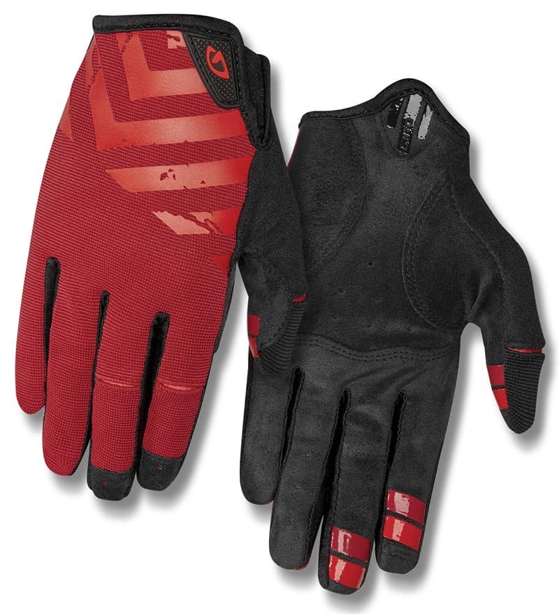 Rękawiczki męskie GIRO DND długi palec dark red birght red roz. XXL (obwód dłoni od 267 mm / dł. dłoni od 211 mm) (WYPRZEDAŻ -50%)