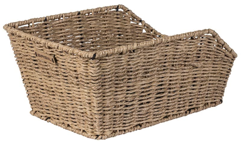 Kosz tylny na bagażnik BASIL CENTO RATTAN LOOK wodoodporny seagrass (WYPRZEDAŻ -50%)