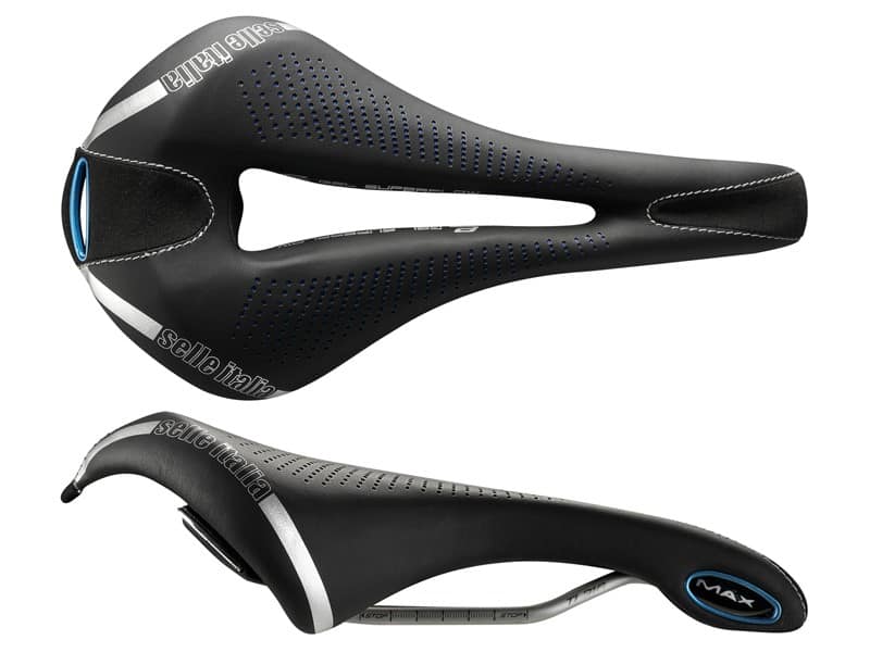 Siodło SELLE ITALIA SPORTOURING MAX FLITE E-BIKE TI316 GEL SUPERFLOW L (id match L3), Pręty TI316, Żel, Dla rowerów elektrycznych, 335g (NEW).