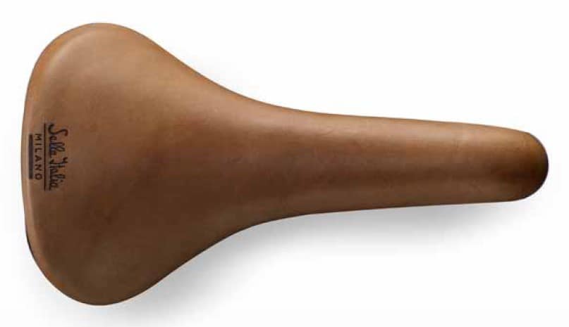 Siodło SELLA ITALIA HERITAGE TURBO RACER LIGHT BROWN L (id match L1), Pręty FeC Alloy, Skórzane, 370g, Jasny brąz (NEW)