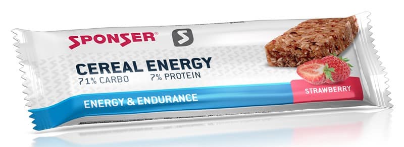 Baton energetyczny SPONSER CEREAL ENERGY BAR truskawkowy (pudełko 20szt x 40g) (NEW)