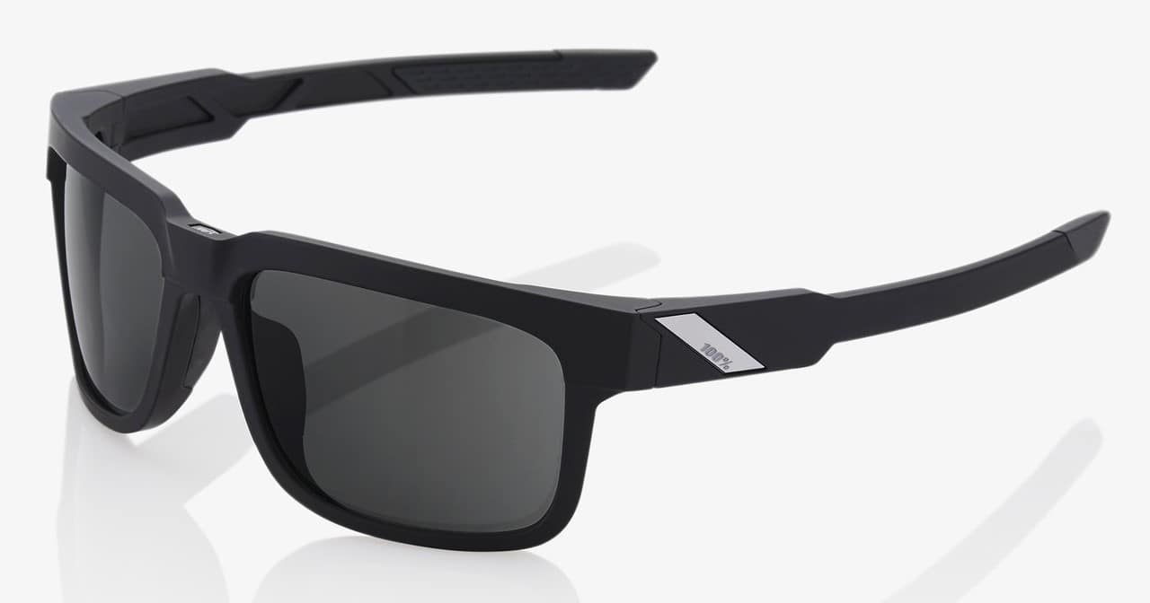 Okulary 100% TYPE-S Soft Tact Black - Smoke Lens (Szkła Czarne Smoke, LT 12%) (WYPRZEDAŻ -45%)