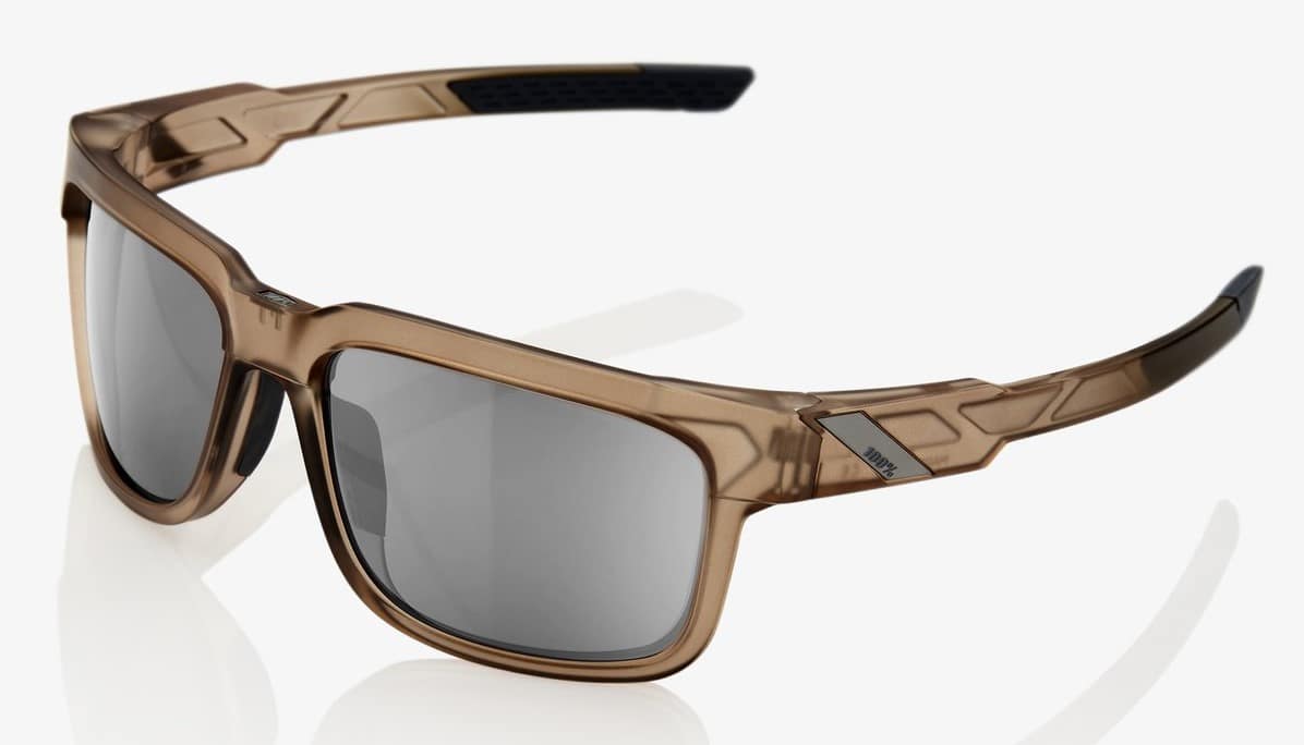 Okulary 100% TYPE-S Matte Translucent Crystal Sepia - HiPER Silver Mirror Lens (Szkła Srebrne Lustrzane, LT 14%) (WYPRZEDAŻ -45%)