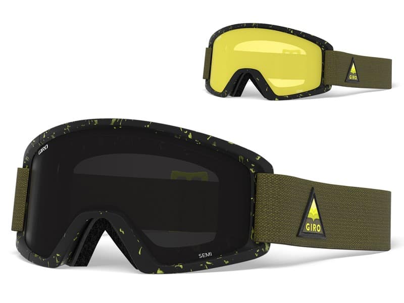Gogle zimowe GIRO SEMI CITRON ARR MTN (OTG) (Cylindryczne) (szyba ULTRA BLACK 9% S3 + YELLOW 84% S0) (NEW 2023/2024).