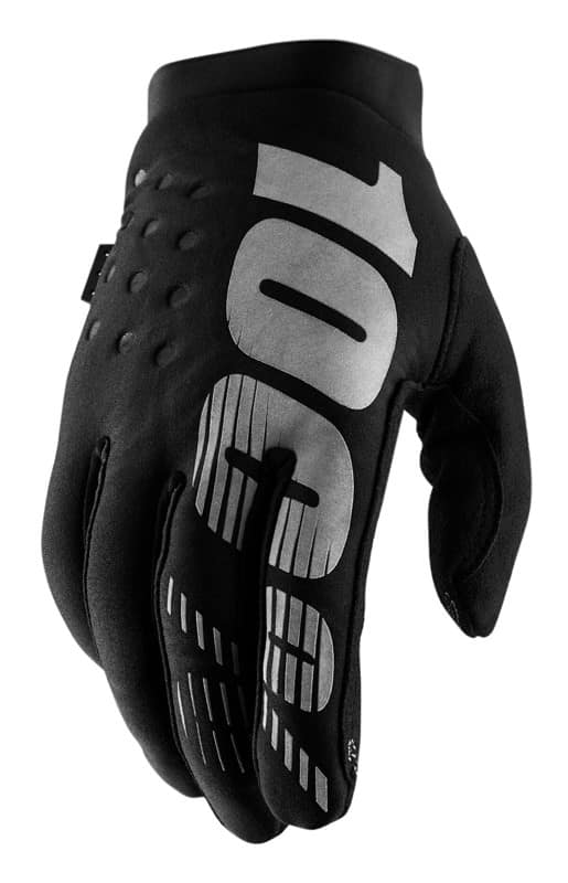 Moteriškos pilnų pirštų pirštinės 100% BRISKER Glove black grey, dydis M (delno ilgis 174-181 mm)
