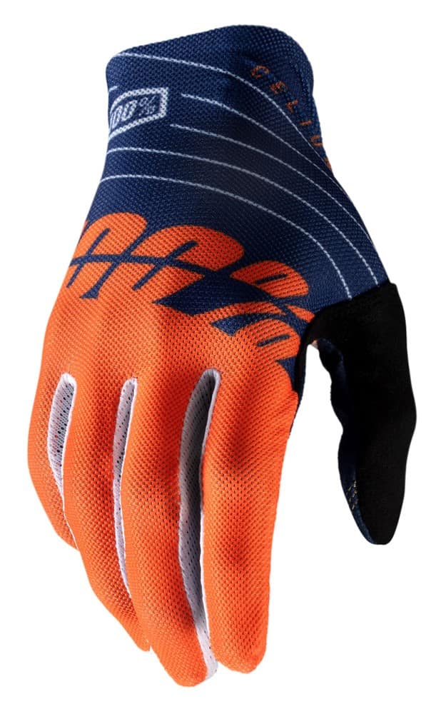 Pilnų pirštų pirštinės 100% CELIUM Glove navy orange, dydis S (delno ilgis 181-187 mm)