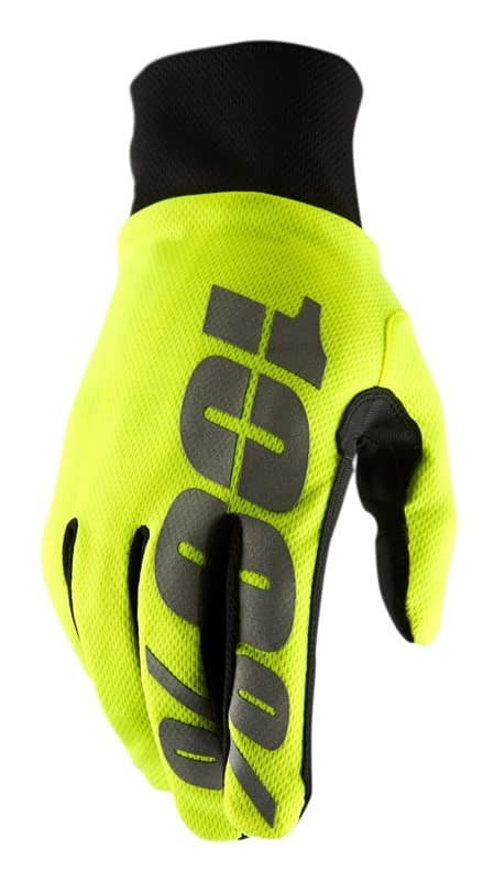 Pilnų pirštų pirštinės 100% HYDROMATIC Waterproof Glove neon yellow, dydis XXL (delno ilgis 209-216 mm)