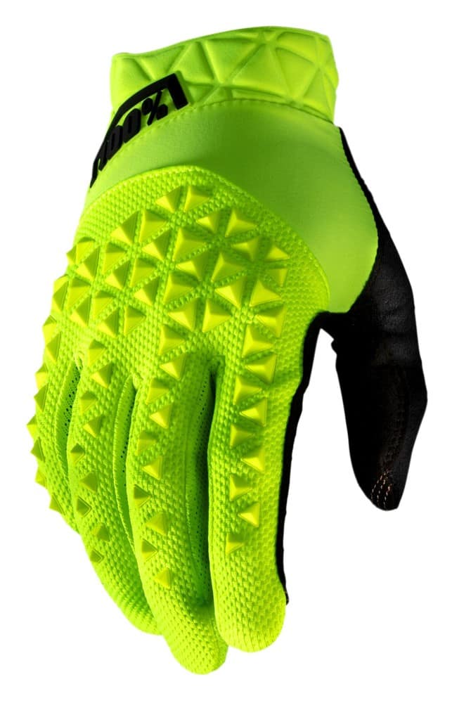 Pilnų pirštų pirštinės 100% GEOMATIC Glove fluo yellow, dydis L (delno ilgis 193-200 mm)