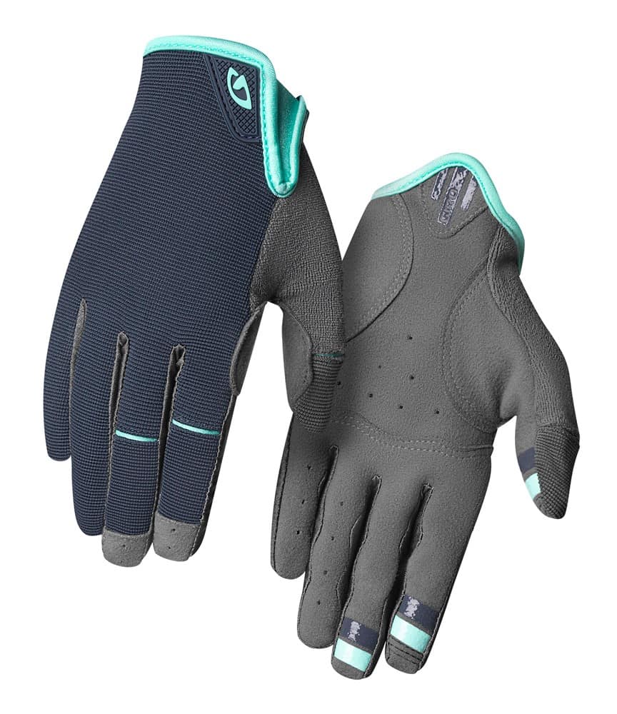 Moteriškos pilnų pirštų pirštinės GIRO LA DND midnight blue cool breeze, dydis L (delno apimtis 190-204 mm / delno ilgis 185-195 mm)