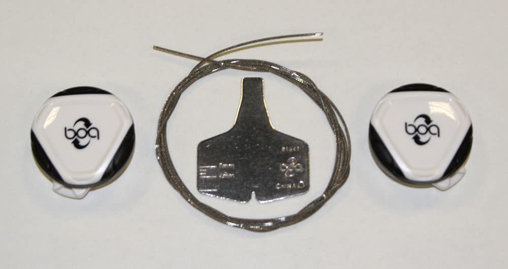 Batų BOA ratukas GIRO BOA L6 MIRRORED DIAL C (visas rinkinys su BOA troseliais nr: b1835-58) 2 vnt. baltos spalvos
