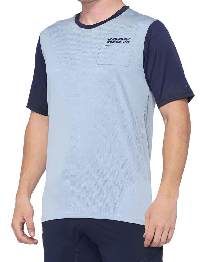 Koszulka męska 100% RIDECAMP Jersey krótki rękaw light slate navy roz. S (WYPRZEDAŻ -50%)